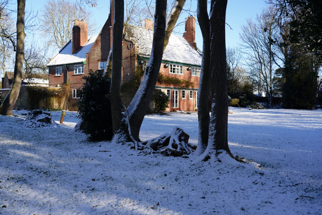 Belton Rectory in the snow
